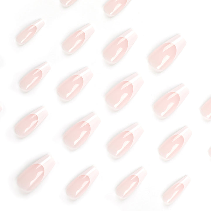 Artful nail extensions with translucent French tip Kalsten