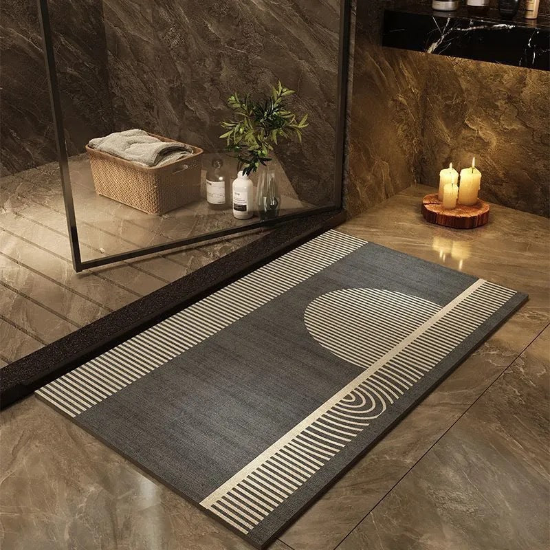 Modern Geometric Bath Mat Kalsten