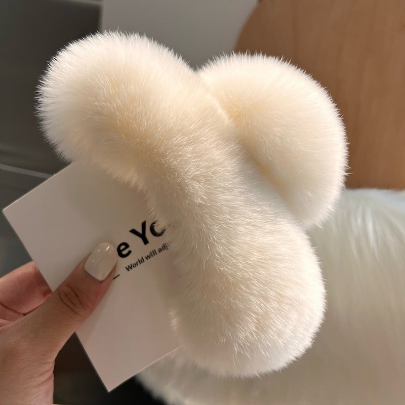 Plush Faux Fur Hair Claw Clip Kalsten