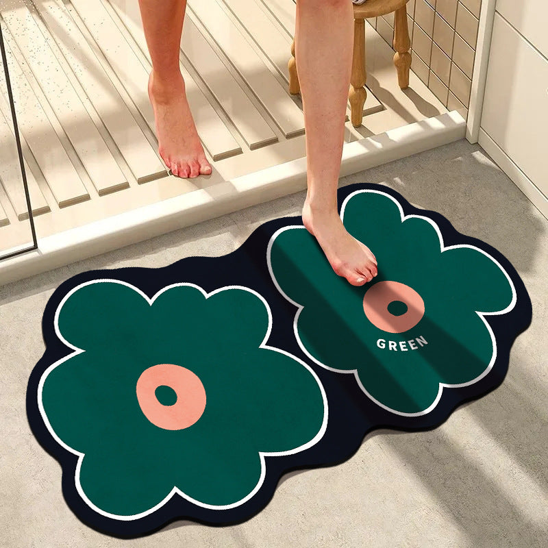 Floral-Shaped Anti-Slip Bathroom Mat