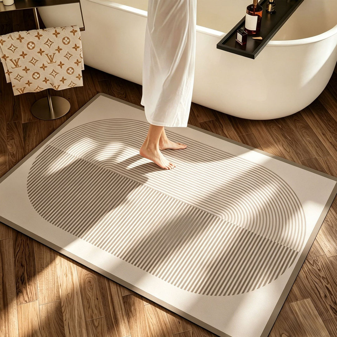 Geometric Pattern Soft Memory Foam Bath Mat Kalsten