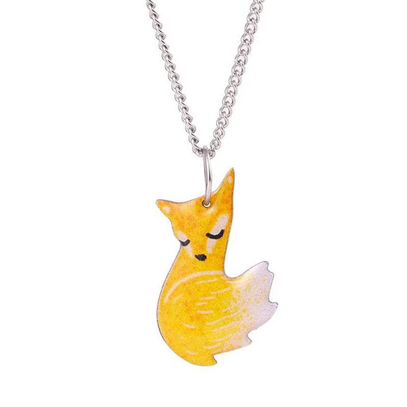 Interlocking Fox Pendant Necklace Kalsten