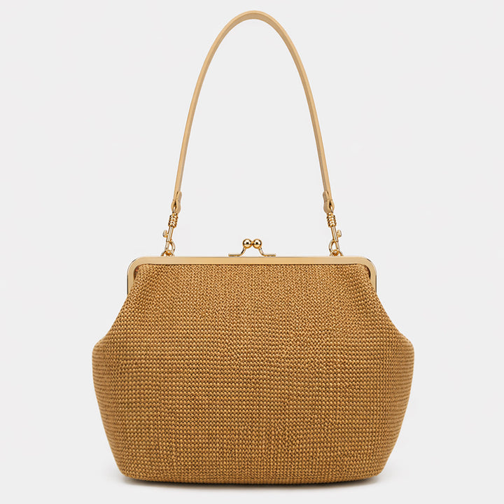Handcrafted Multi-Stripe Knitted Shoulder Bag