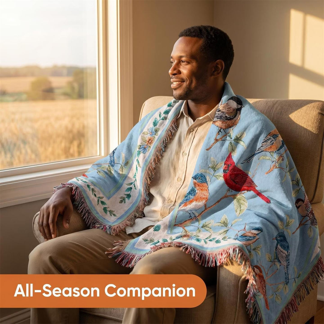Elegant Embroidered Throw Blanket