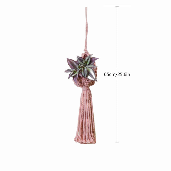 Macrame Hanging Plant Holder with Decorative Tassel Kalsten
