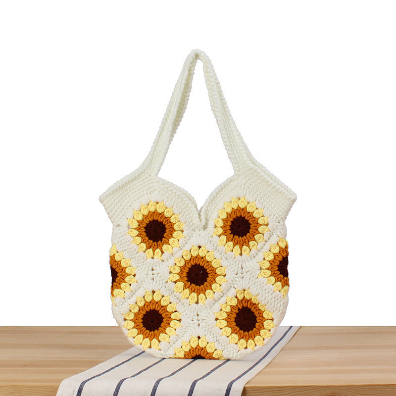 Handbag with Floral Crochet Patterns Kalsten