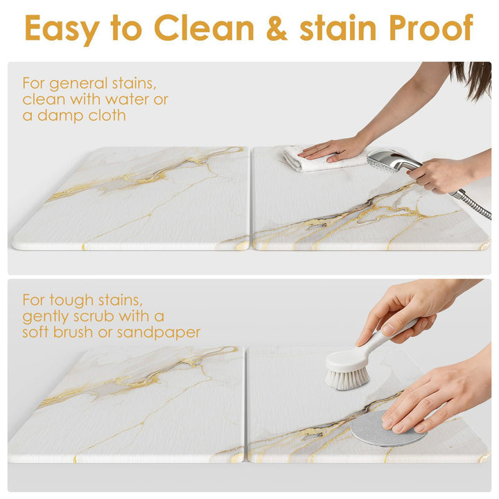 Luxury Marble Effect Bath Mat