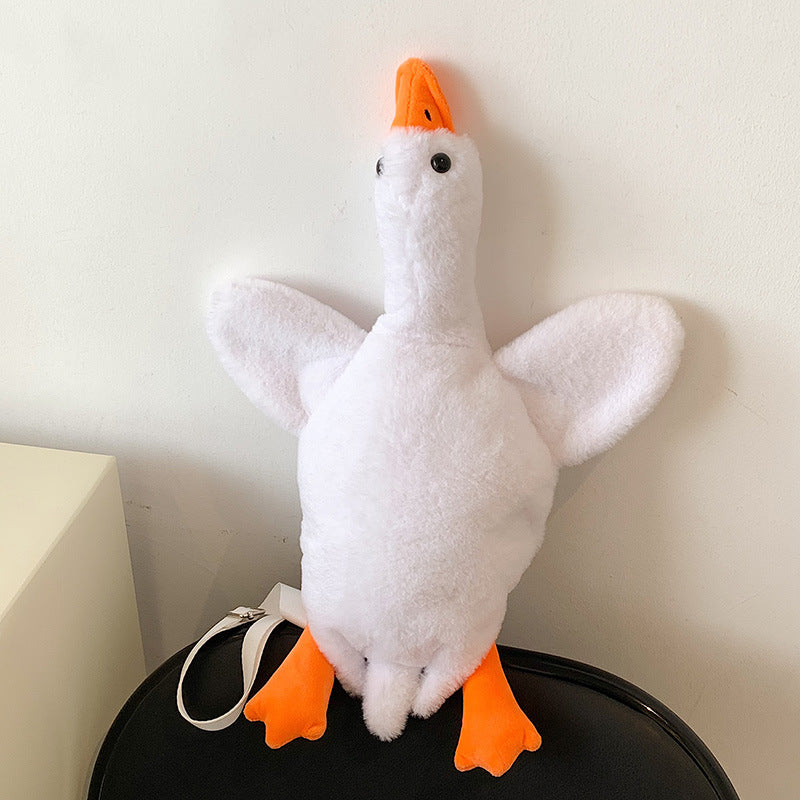 Plush Duck-Themed Backpack