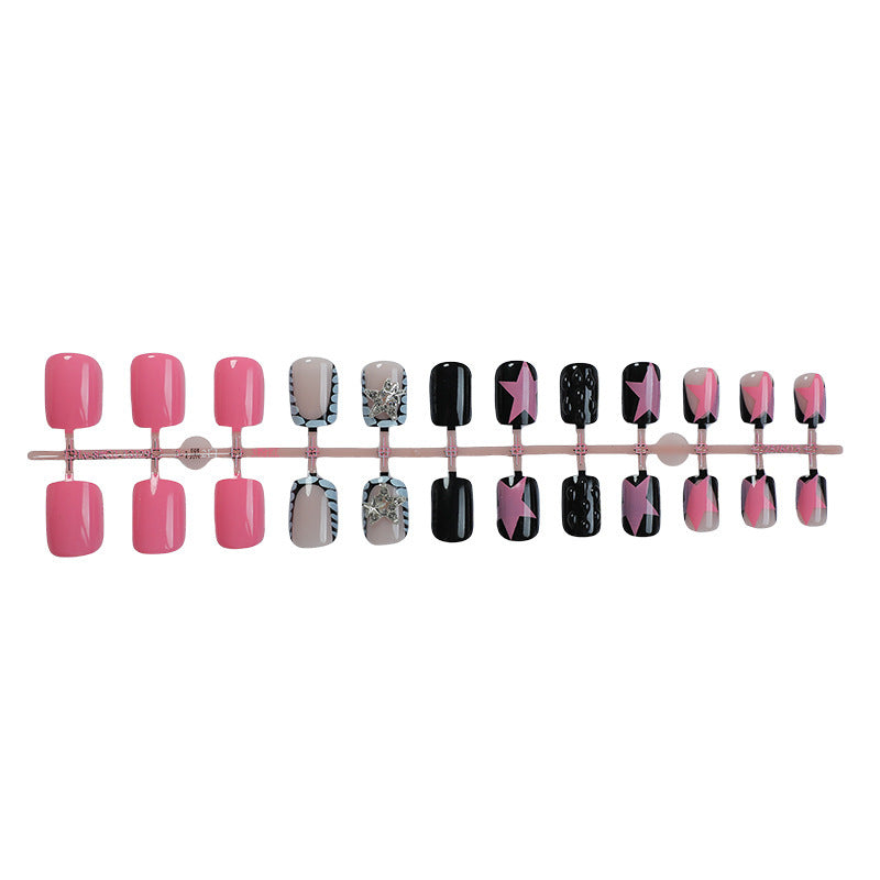 Artificial nail set with colorful design and creative details Kalsten