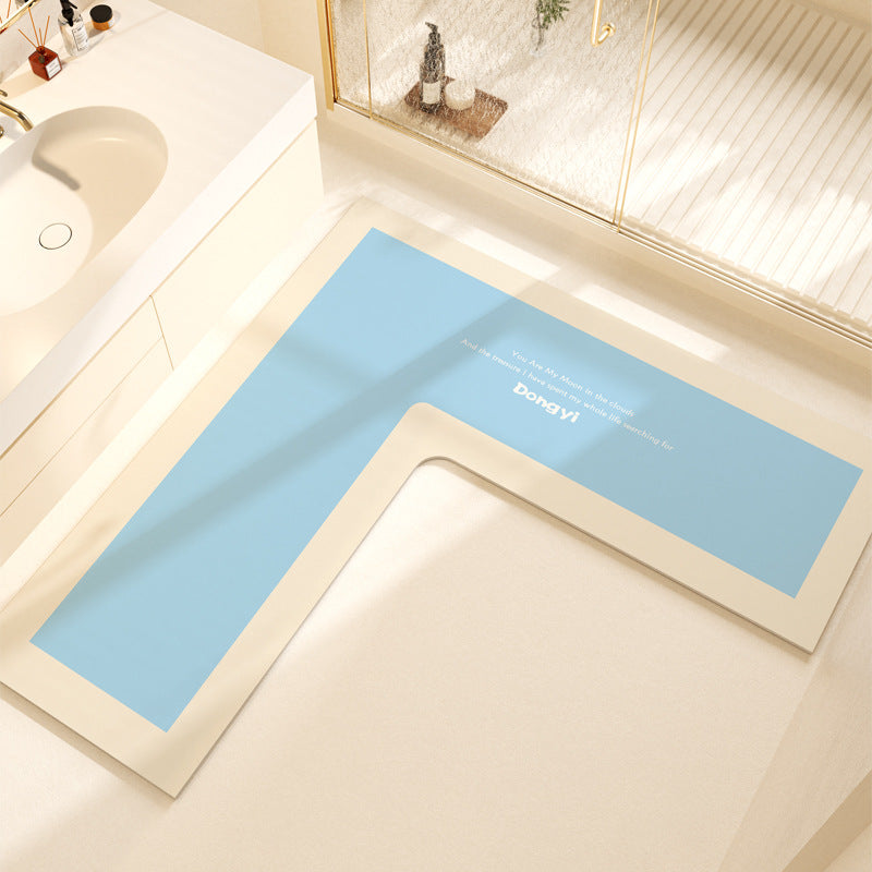 L-Shaped Soft Bath Mat Kalsten