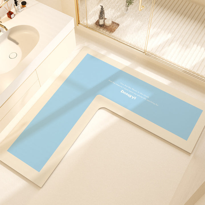 L-Shaped Soft Bath Mat Kalsten