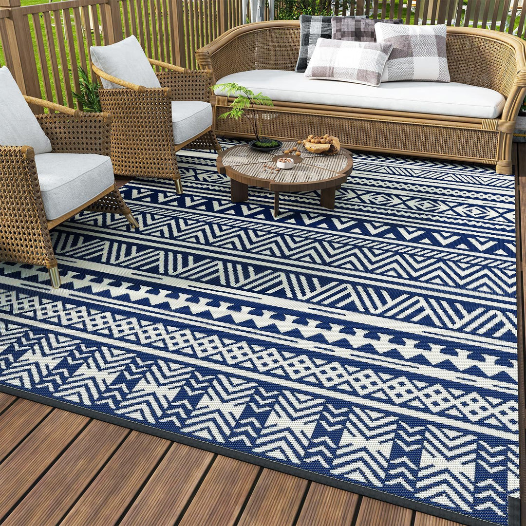 Outdoor Stripe Pattern Patio Mat
