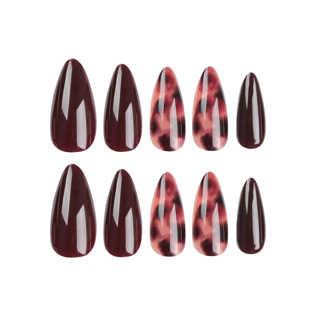 Elegant Stiletto Nails with Animal Design Kalsten
