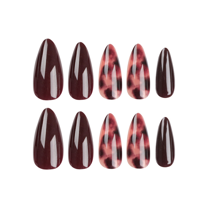 Elegant Stiletto Nails with Animal Design Kalsten