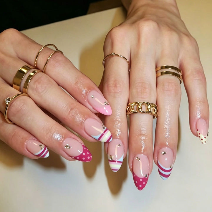 Artificial nail set with elegant 3D details and artistic design Kalsten