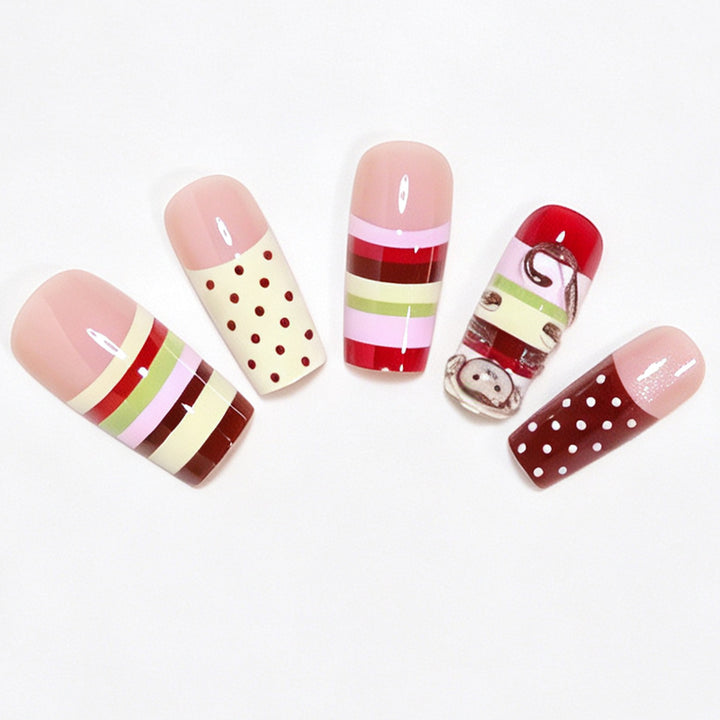 Whimsical Animal-Themed Long Press-On Nails Kalsten
