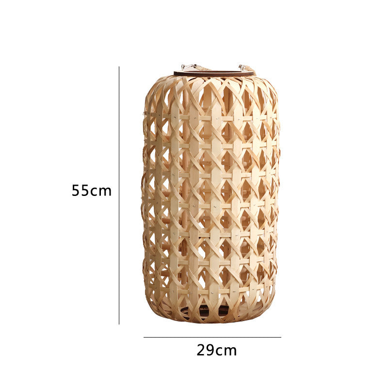 Elegant lantern made of handwoven natural material Kalsten