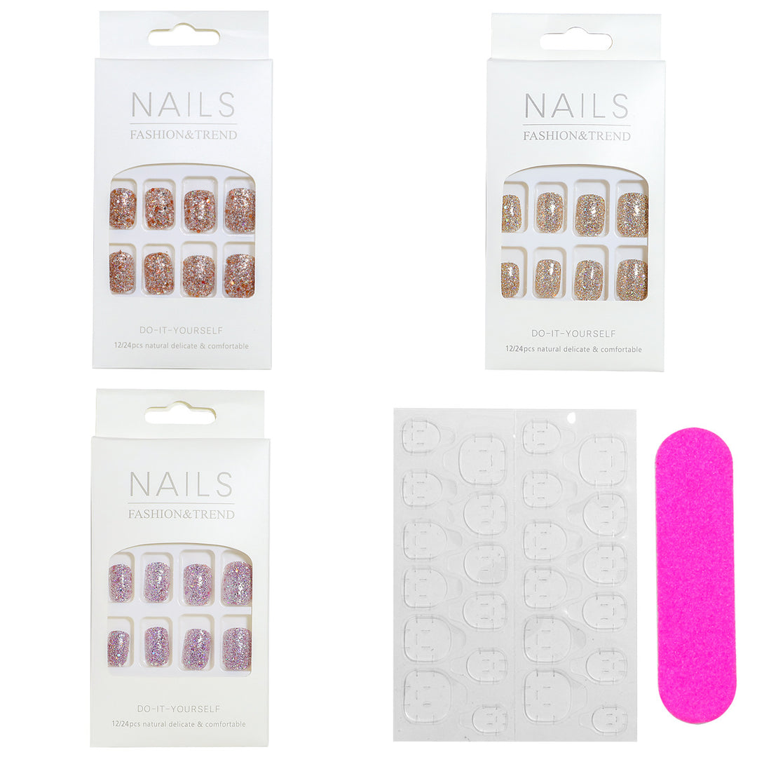 DIY Glitter Effect Press-On Nail Set Kalsten