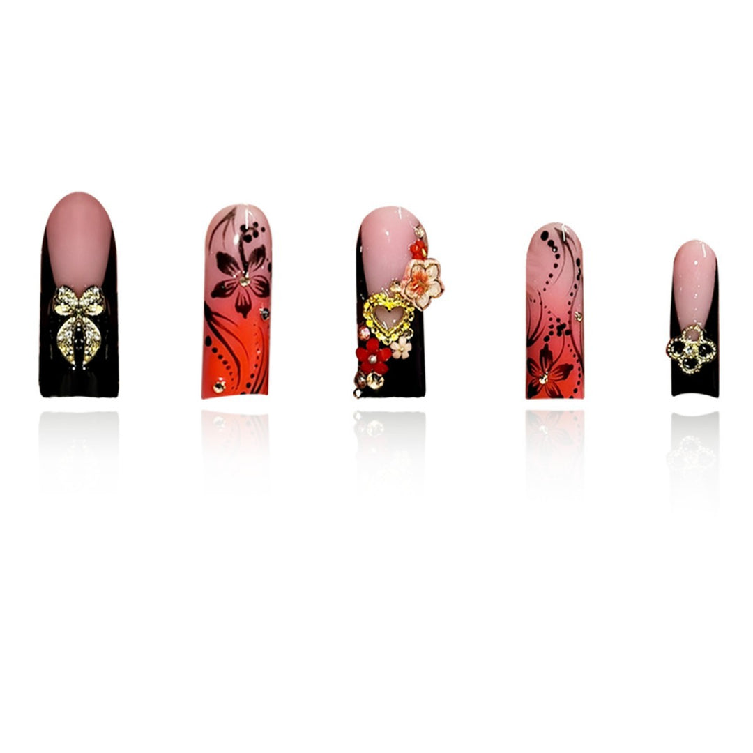 Artistic Long Stiletto Press-On Nails Kalsten