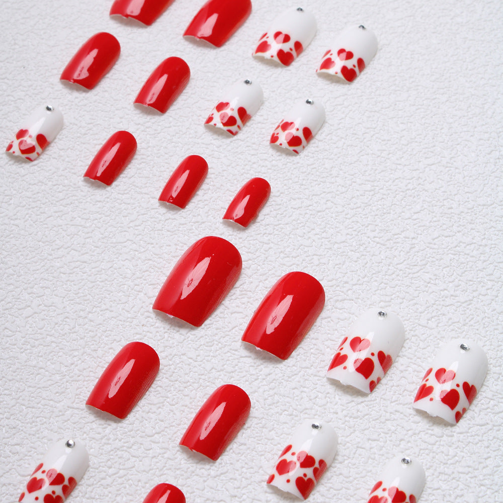 Romantic Heart-Inspired Press-On Nails Kalsten
