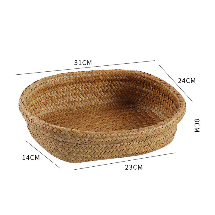 Unisex Oval Storage Basket made of Woven Natural Material Kalsten
