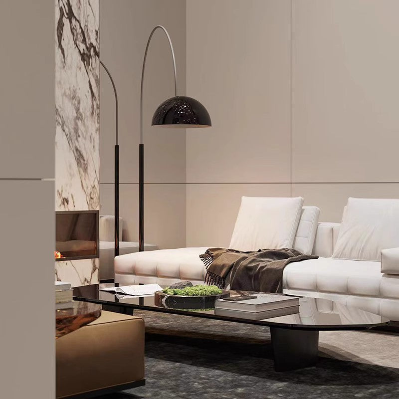 Arc Floor Lamp with Adjustable Height and Elegant Shade