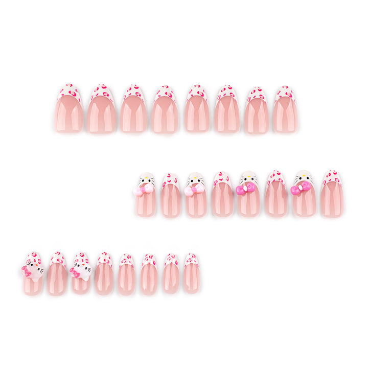 Artful Nail Extensions with Cute Motif Accents Kalsten