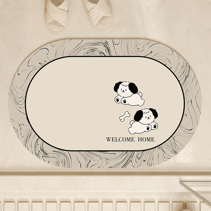 Playful Pet-Themed Welcome Mat