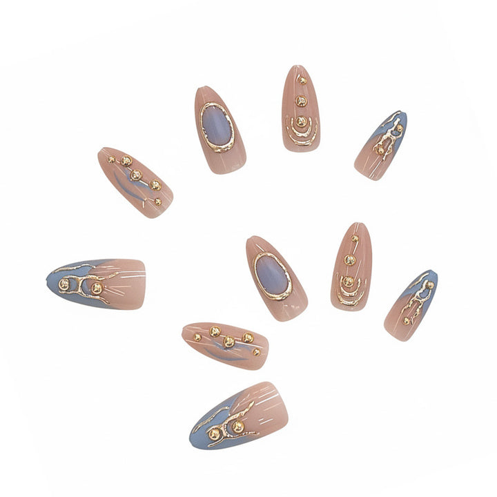 Artistic Metallic Press-On Nail Set Kalsten