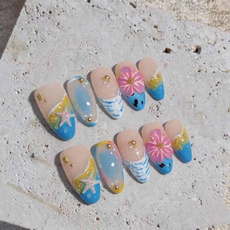 Coastal Paradise Themed Press-On Nail Set