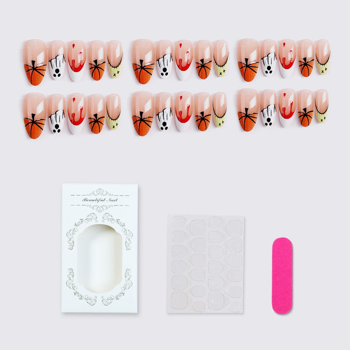 Creative acrylic nail set with basketball design Kalsten