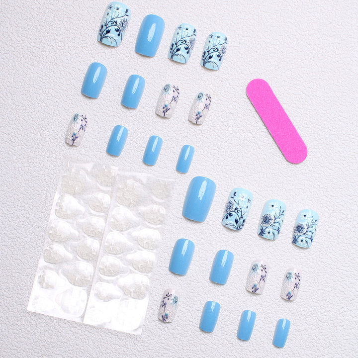 Botanical Floral Press-On Nail Art Kalsten