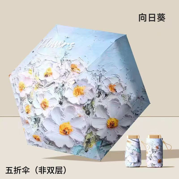 Ladies Folding Umbrella with Elegant Floral Design Kalsten