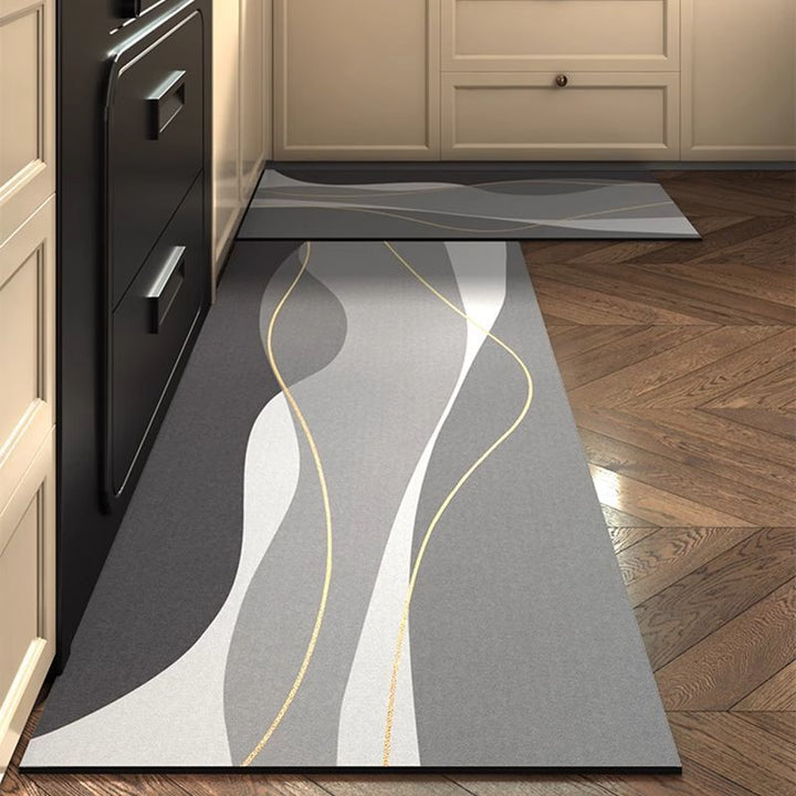 Contemporary Abstract Area Runner Mat