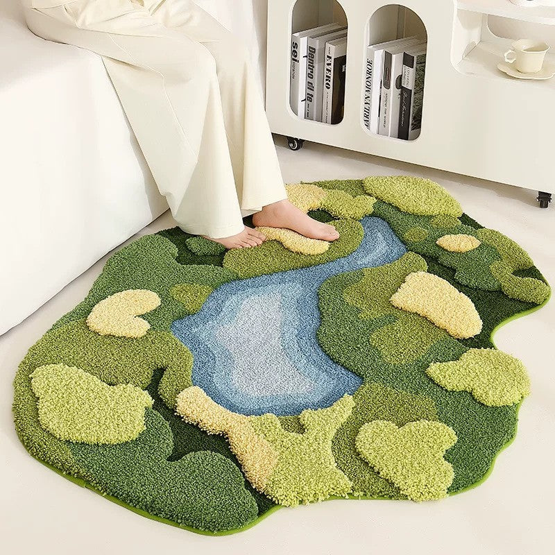 Botanical Leaf Bath Mat Kalsten