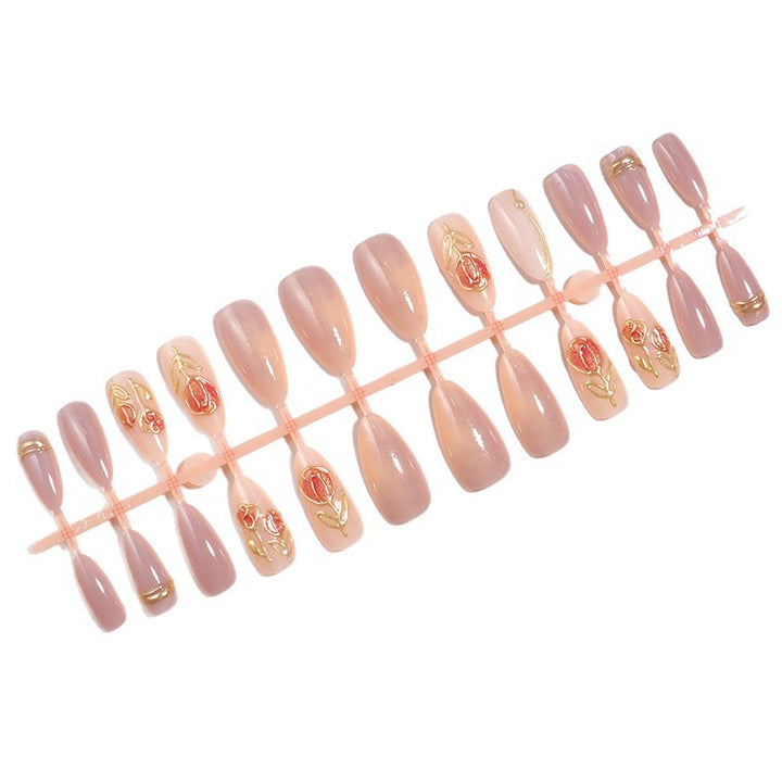Floral Embellished Press-On Nail Set Kalsten
