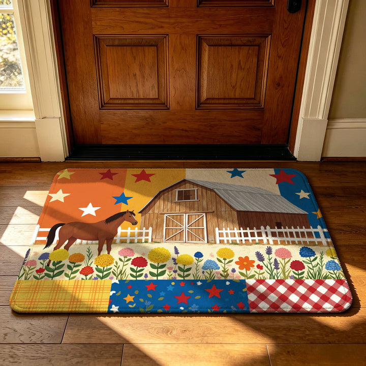 Vintage Farmhouse Welcome Mat