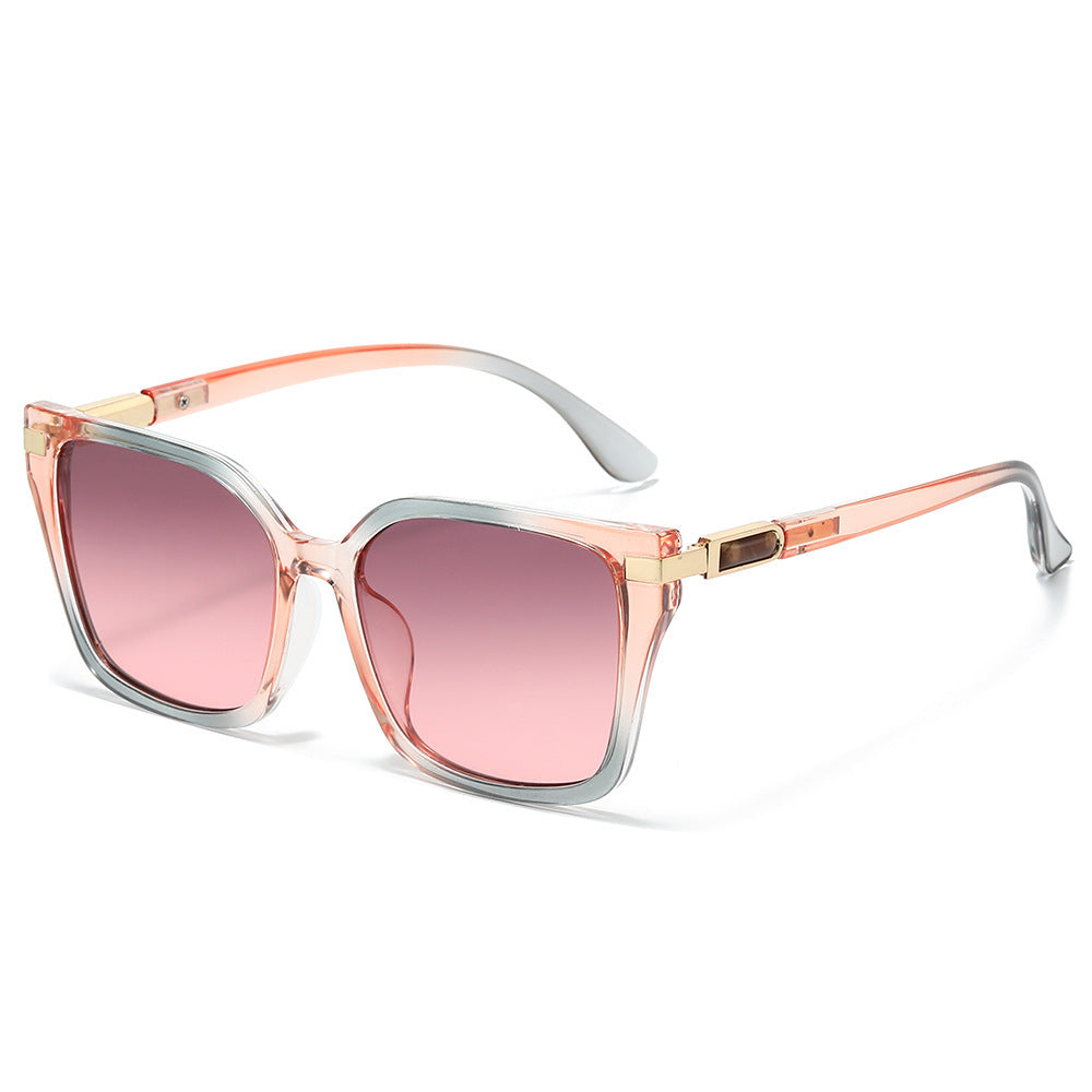 Oversized Square Frame Sunglasses with Gold Accents Kalsten