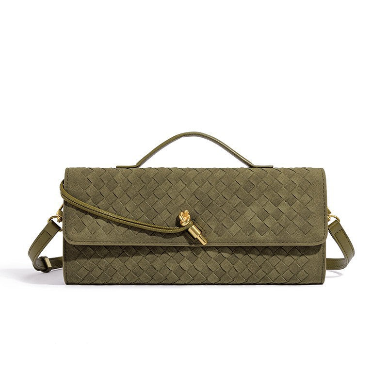 Sculpted Suede Clutch Bag Kalsten