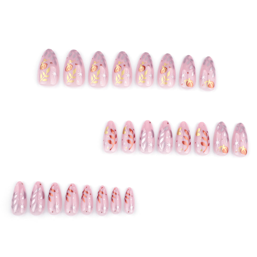 Artistic acrylic nails with elegant floral design Kalsten