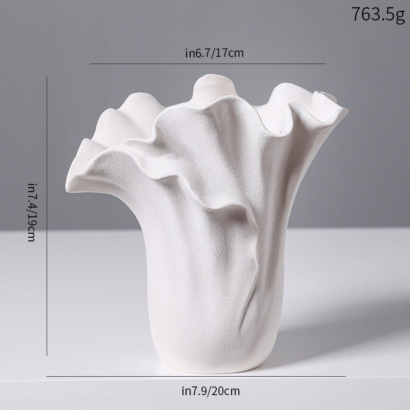 Decorative Sculptural Black Ceramic Vase Kalsten
