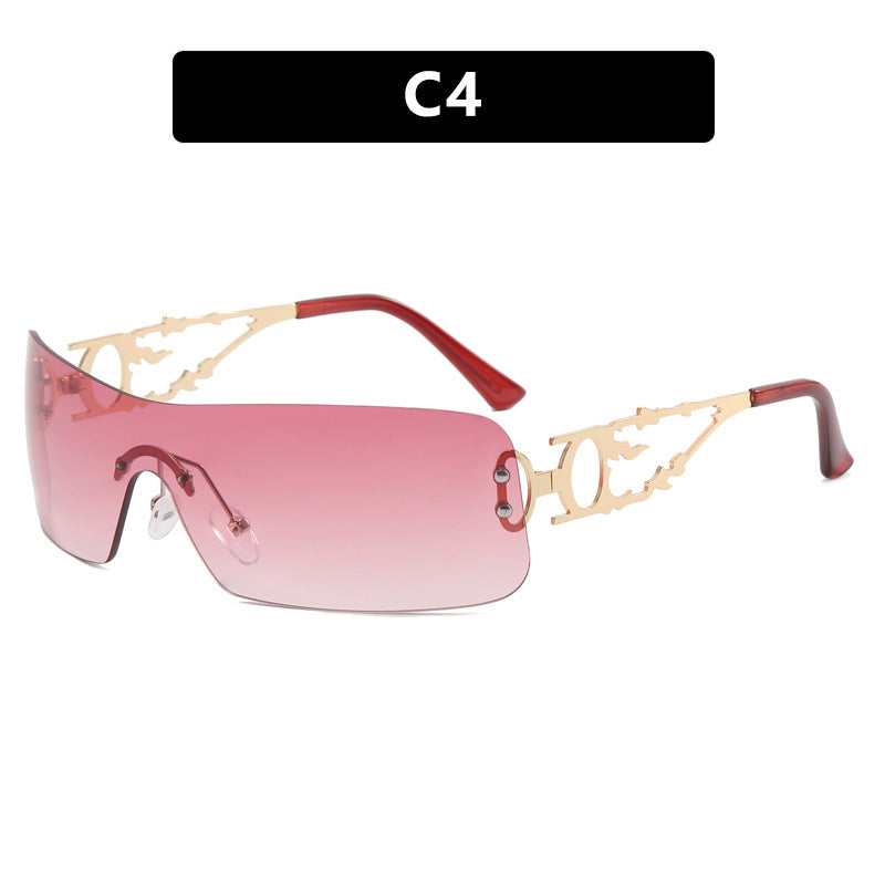 Women's futuristic Shield sunglasses with unique Kalsten frame