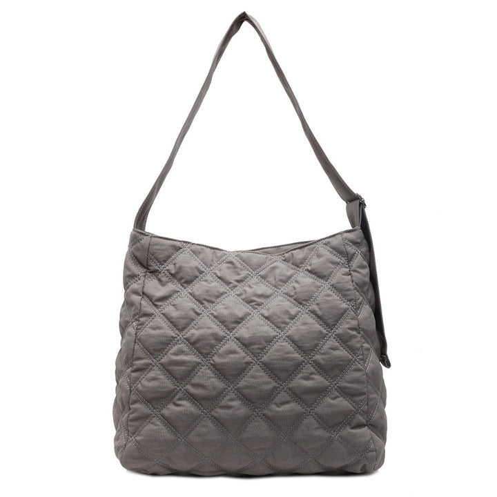 Quilted Soft Fabric Shoulder Bag Kalsten