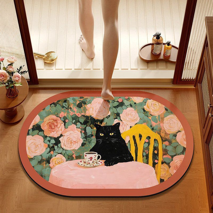 Artistic Cat Bath Rug