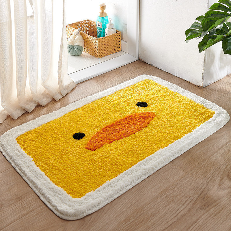 Plush Smiley Face Bath Mat