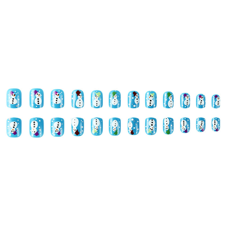 Seasonal Snowman Press-On Nail Art Kalsten