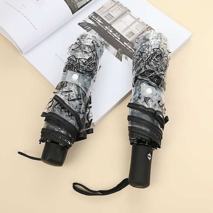 Ladies elegant transparent umbrella with romantic design Kalsten