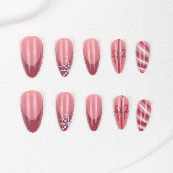 Festive Themed Stiletto Nail Art Extensions Kalsten