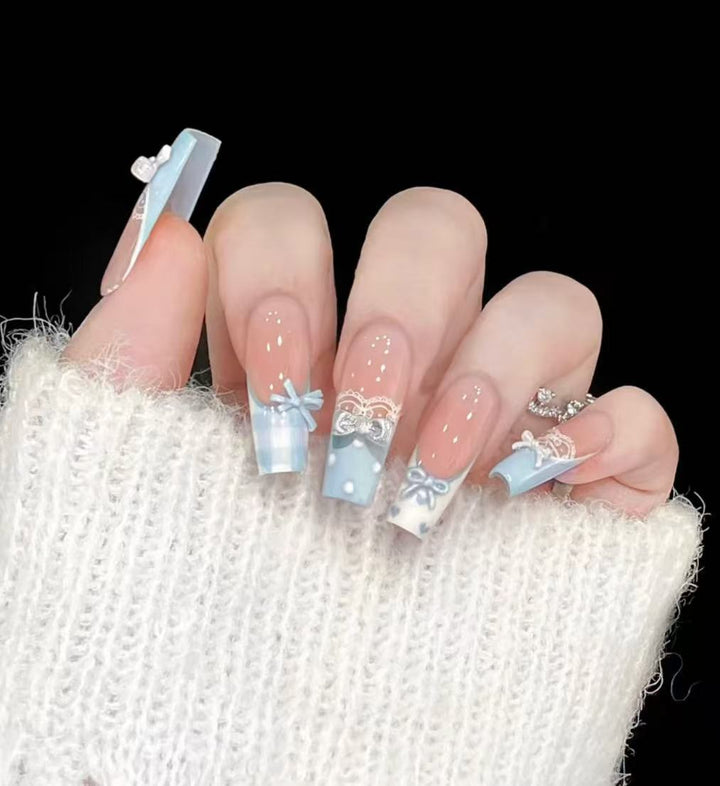 Decorative Extra-Long Acrylic Nail Art Extensions Kalsten