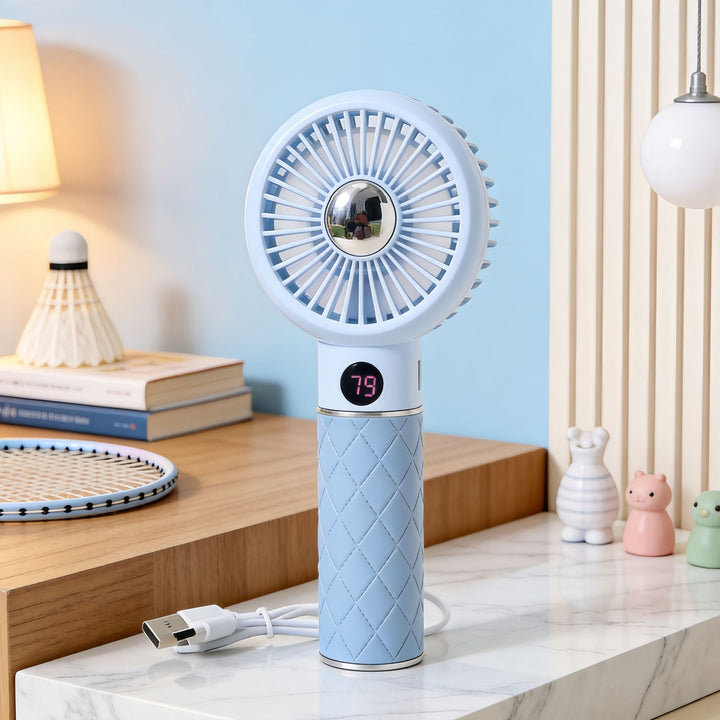 Women's Portable Mini Fan with Digital Display Kalsten